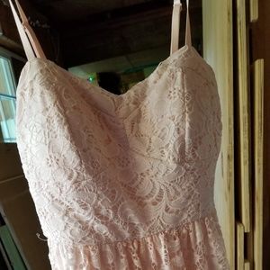 Pink spaghetti strap dress